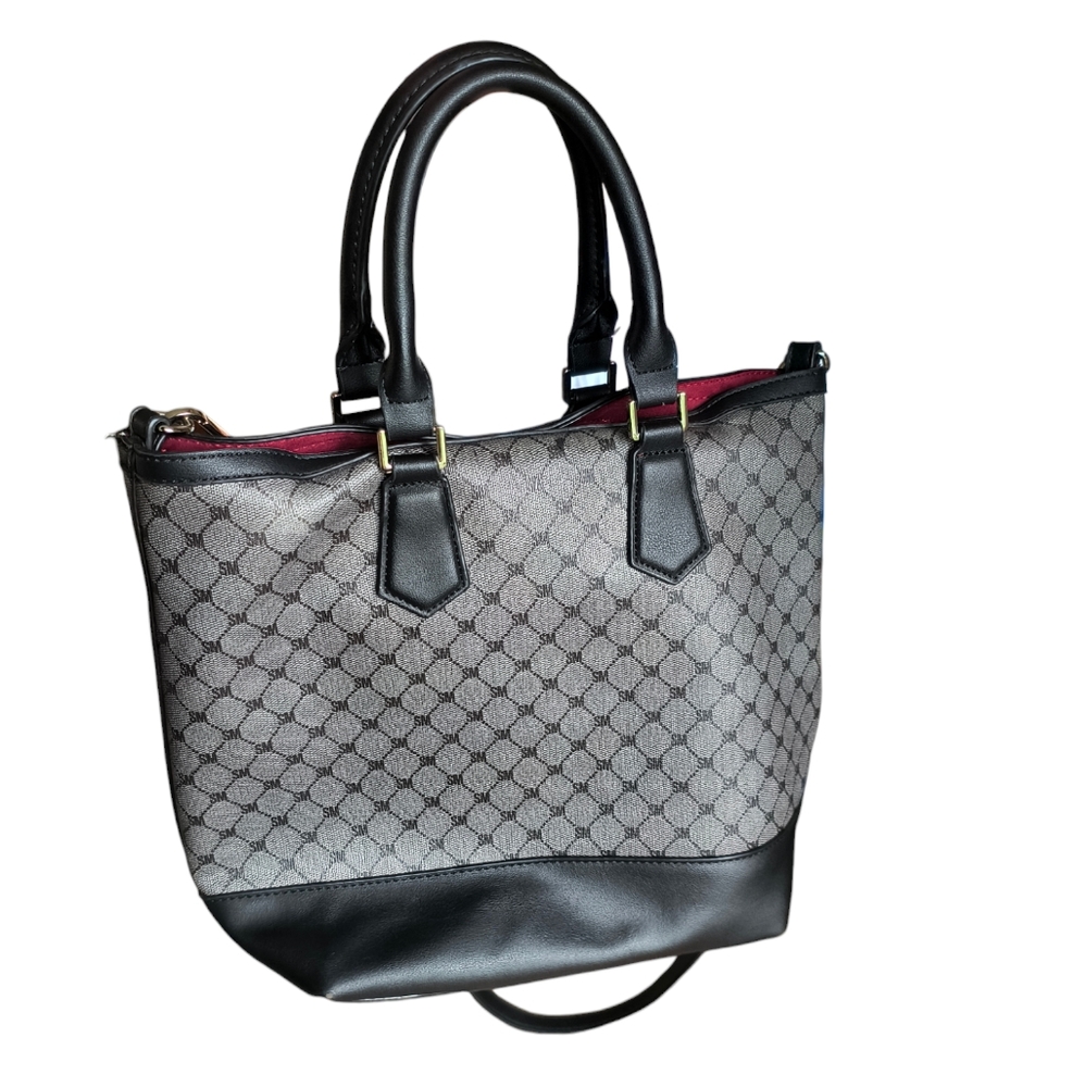 Steve Madden Crossbody Tote Purse Women's Bag Black and Gray
